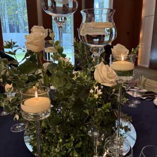 カーテンが下がった時にろうそくが綺麗でした