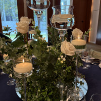 カーテンが下がった時にろうそくが綺麗でした