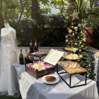 披露宴会場の外