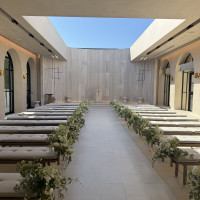 天井が空いた状態のチャペル