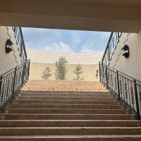 新郎新婦がみんなにお祝いされながら階段を降りることが夢だった