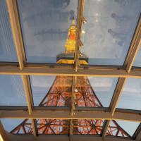 挙式のバックに東京タワー