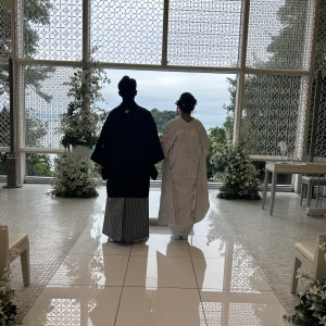 神前式をチャペルで待ってる間に撮ってもらいました|779341さんのGAMAGORI CLASSIC HOTEL（蒲郡クラシックホテル）の写真(2587850)