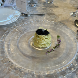 ホルトのパスタです。おいしかったです。キャビアがいっぱい。|779349さんのSHIROYAMA HOTEL kagoshima（城山ホテル鹿児島）の写真(2579457)