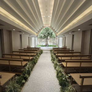 オリーブの木があり、席の花はもともとあるのを使用しました。|779427さんのザ コンチネンタル横浜の写真(2579837)