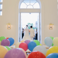 フラワーシャワー入場前