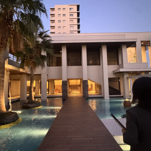 この庭のプールが決め手の一つです|779486さんのザ・ミーツ マリーナテラスの写真(2580001)