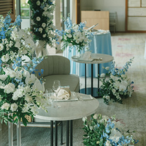 披露宴はブルーを基調にしました
想像以上に可愛くて素敵でした|779532さんのハレクラニ沖縄の写真(2580547)