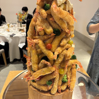 ウェディングケーキ(本物のエビフライ)