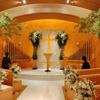 バージンロードからの景色。素敵な神前式ができそうです。