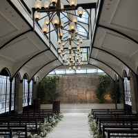 チャペルは水の流れる音、緑、光と雰囲気が良かったです