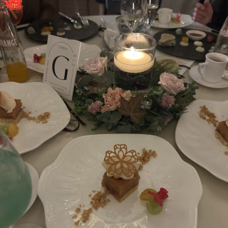 デザートのケーキが可愛かった♡