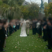 ガーデンでのフラワーシャワーの様子です