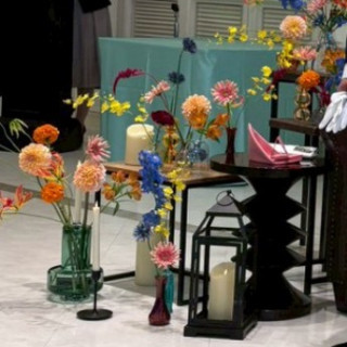 高砂の横のお花