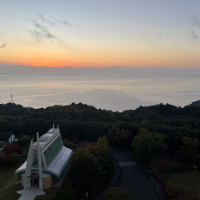 控室(宿泊部屋)からの景色(朝)