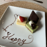 旦那と私でhappy weddingと書かれていて嬉しかった