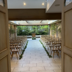 チャペルの入り口側から見た景色です。|779734さんのElegante Vita(エレガンテヴィータ)の写真(2582042)