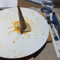 アイスのコーンをひっくり返したみたいな