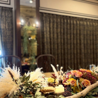 メインテーブルの装花