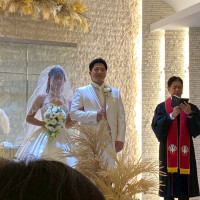 挙式での自分の写真