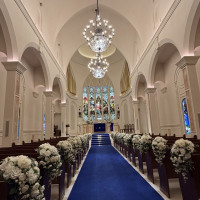 ブルーの絨毯が素敵