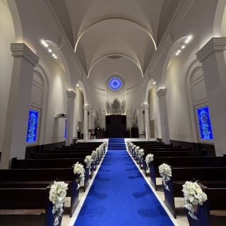 チャペルの雰囲気です。
凄く広くて天井が高く雰囲気がいい。