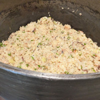 ご飯：秋刀魚と大根の炊き込みご飯　酢橘の出汁でお茶漬けにも