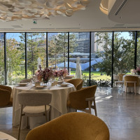 披露宴会場から見えるグラングリーン