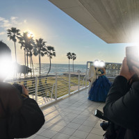 2階テラスホライズンのテラスでの記念撮影タイム