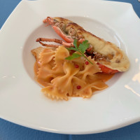 オマール海老　鮮魚のグリル　ファルファッレの魚介ソース