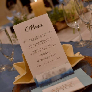 テーブルコーディネート(ペーパーアイテム持ち込み)|780032さんのリビエラ逗子マリーナの写真(2588432)