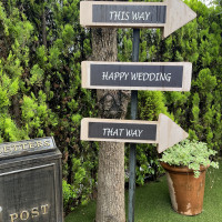 披露宴会場までにある看板