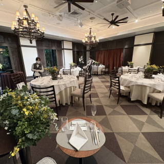 披露宴会場の全体写真。