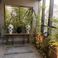 挙式会場の入場する手前の小さな空間も好きでした。