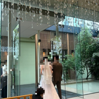 ガラス張りの入り口で、自然光が入る。