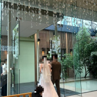 ガラス張りの入り口で、自然光が入る。