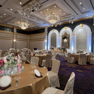 試食の披露宴会場もとても広く素敵でした。