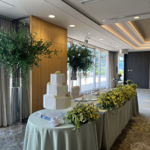 ウェディングケーキやコーディネートの例を見せてもらいました。|780139さんのウェスティン都ホテル京都の写真(2583526)