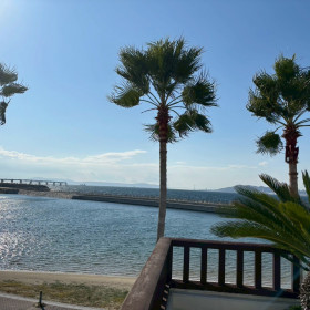 披露宴会場のバルコニー