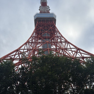 会場のテラスから見える東京タワー