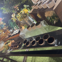 お庭に置いてあるデザートの写真です