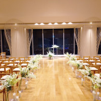 大きな窓から名古屋の街が一望できる会場です。