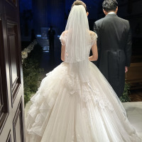 父との入場・バージンロードを歩く練習の際の写真です。