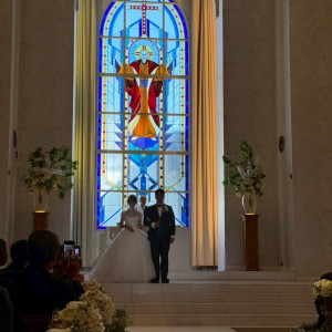 イチオシのステンドグラスが魅力的なチャペルです。|780386さんのベルクラシック小倉の写真(2584768)