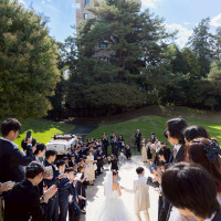 教会式後の退場シーン