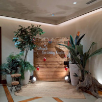 披露宴会場前、これらは全て式場が準備してくれた