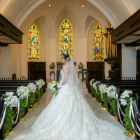 チャペルでの前撮り。