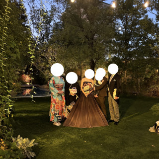 日が暮れた後のガーデン♡