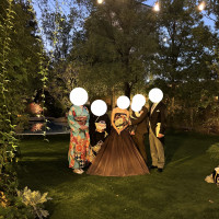 日が暮れた後のガーデン♡