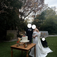 ガーデンでケーキ入刀・:*